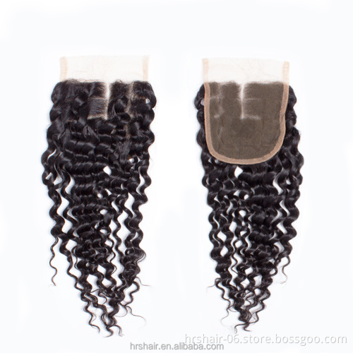 Brazilian Hair China Suppliers, Peruvian Deep Curly Wavy Hair bundle With Human Hair lace closure